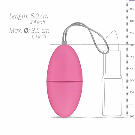 EasyToys Vibrating Egg Pink Remote Control 10-Mode Waterproof 8718627521946