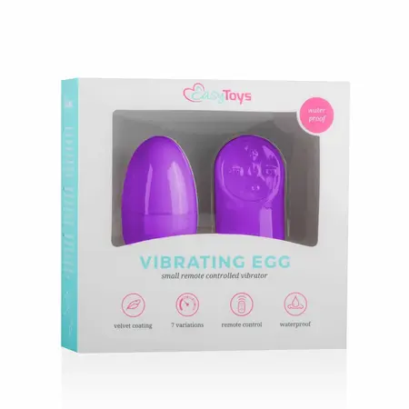 EasyToys Vibrating Egg Remote Control Purple - Compact Wireless Model