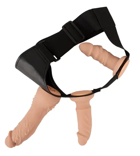 You2Toys Strap-On Set RC Vibe Silicone Harness & 2 Attachments Black