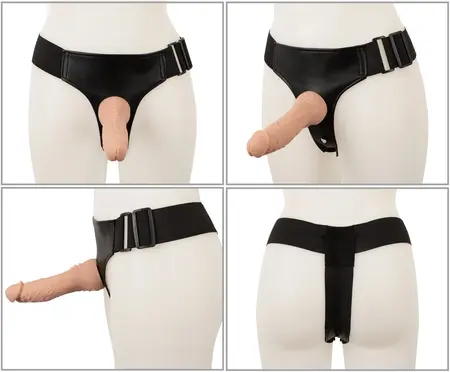 You2Toys Strap-On Set RC Vibe Silicone Harness & 2 Attachments Black