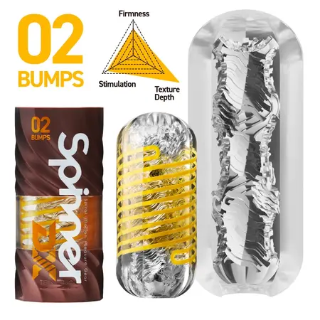 Spinner Deluxe 02 Bumps въртящ се мастурбатор, 14 см