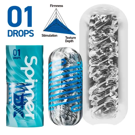 Tenga Spinner Deluxe 01 Drops - Rotating Stimulation System, 14 cm
