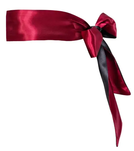 Cottelli Collection Dual-Tone Satin Scarf Red/Black 150 cm