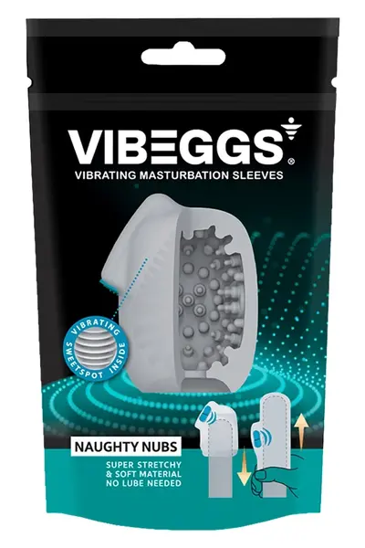 Vibeggs Naughty Nubs Intimate Vibration Sleeve, Flexible Design