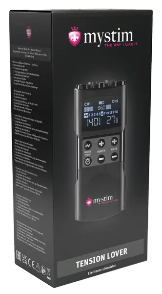 Mystim Tension Lover 2 Advanced E-Stim Control Unit, 2 Channels, USB-C