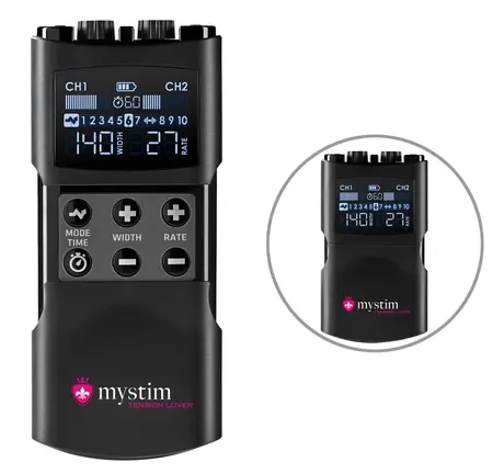 Mystim Tension Lover 2 Advanced E-Stim Control Unit, 2 Channels, USB-C