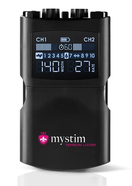 Mystim Tension Lover 2 Advanced E-Stim Control Unit, 2 Channels, USB-C