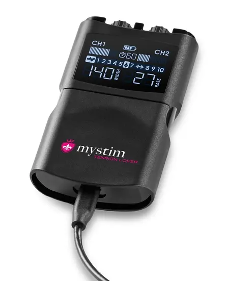 Mystim Tension Lover 2 Advanced E-Stim Control Unit, 2 Channels, USB-C