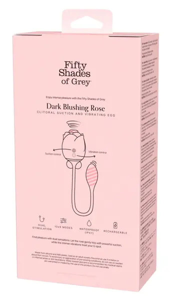 Fifty Shades of Grey Dark Blushing Rose Dual Function Intimate Device, Pink