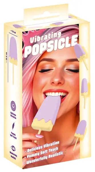 You2Toys Vibrating Popsicle Silicone Lay-On Device, 10 Modes, USB, Pink
