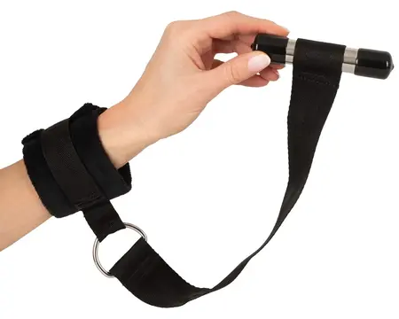 Bad Kitty Over the Door Restraint Set - Adjustable Black, Compact Design
