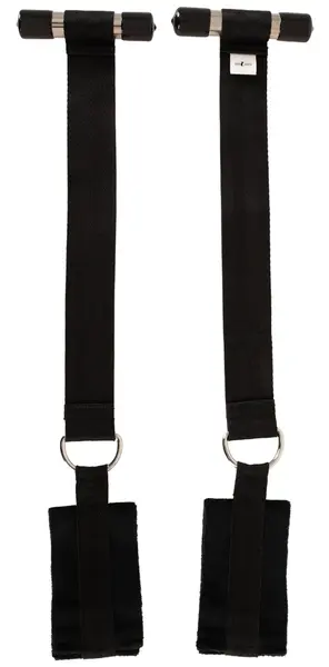Bad Kitty Over the Door Restraint Set - Adjustable Black, Compact Design