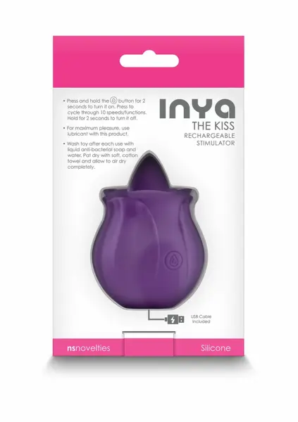 INYA The Kiss Rosebud Design Rechargeable Silicone Intimate Device