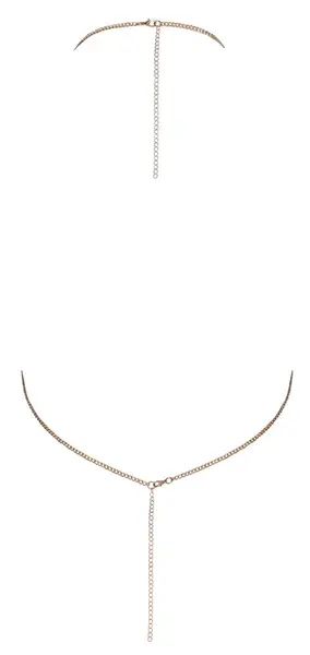 Cottelli Accessoires Chain Top Gold - Adjustable Metallic Chain Design