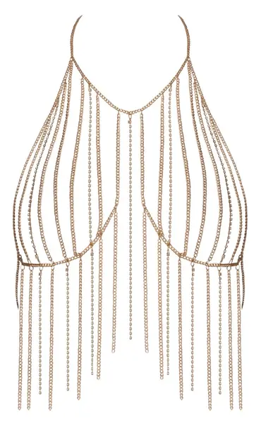 Cottelli Accessoires Chain Top Gold - Adjustable Metallic Chain Design