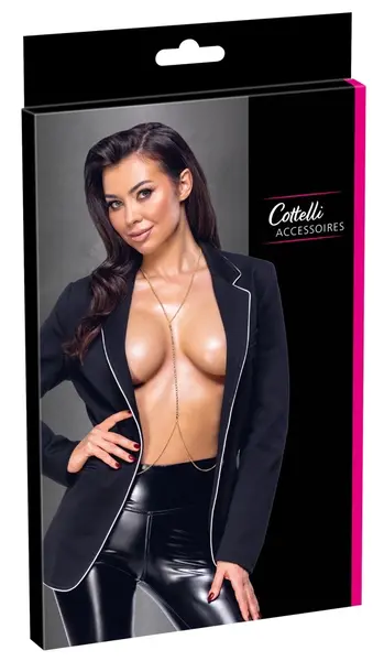 Cottelli Accessories Gold Body Chain - Adjustable Glamour Jewelry