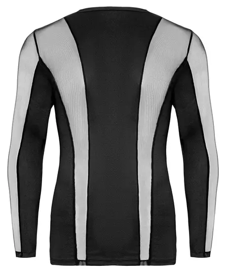 Svenjoyment Men's Shirt Long Sleeve Black Net Inserts Size L