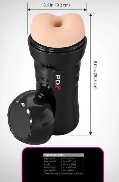 PDX Extreme Wet Bussies Model Intimate System, 20.8 cm, Black