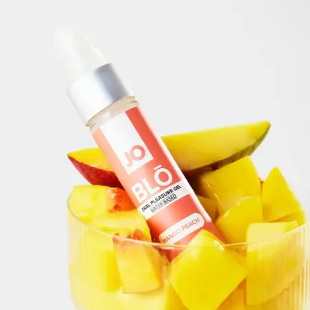 JO BLŌ Oral Pleasure Gel Mango Peach 30ml - Tropical Flavored Gel