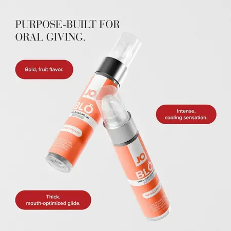 JO BLŌ Oral Pleasure Gel Mango Peach 30ml - Tropical Flavored Gel