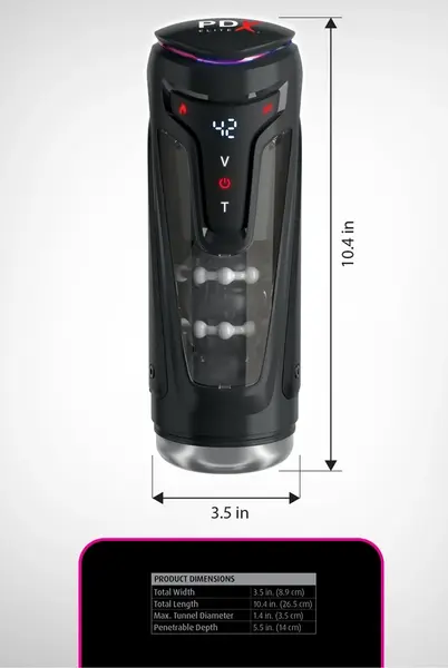 PDX Elite Moto-Bator Pro Light Automatic Device with Heating & Vibration