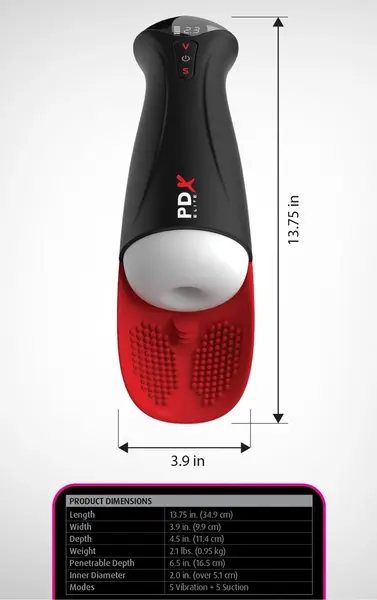 PDX Elite Fap-O-Matic Pro XL White Intimate Stimulation Device