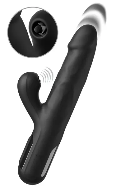 Fetish Fantasy Series Sonix Silicone Thruster Black - Multi-Function System