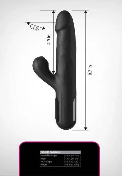 Fetish Fantasy Series Sonix Silicone Thruster Black - Multi-Function System