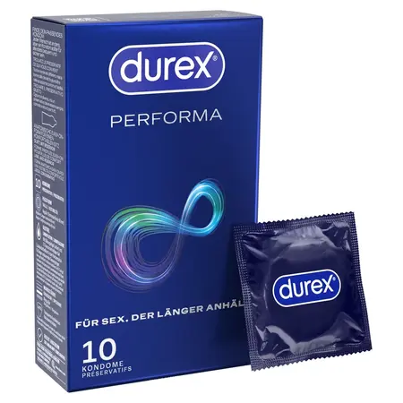 Performa презервативи за по-дълъг секс, анатомични, 10 бр.