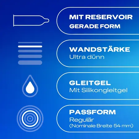 Durex Gefuhlsecht Ultra Thin 10-Pack Premium Latex Condoms 56mm