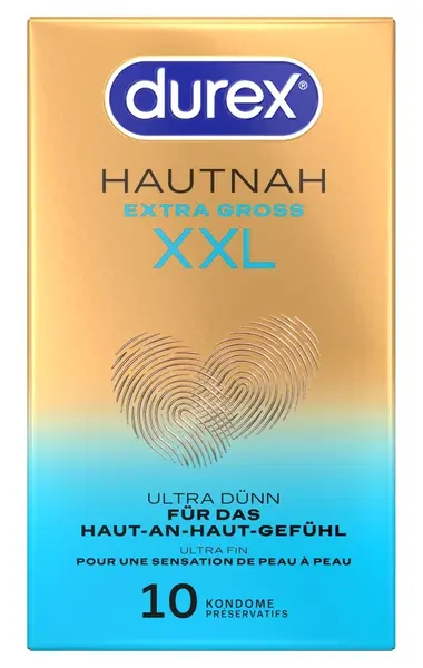 Durex Hautnah Extra Large Easy-On 10-Pack Latex Condoms 60mm