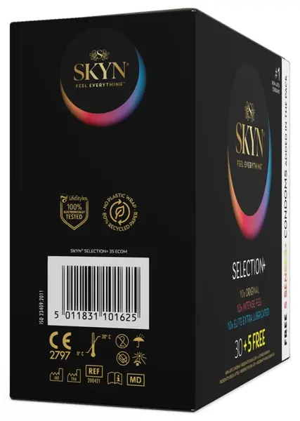SKYN Selection+ Variety Pack 35 Latex-Free Vegan Condoms 53mm