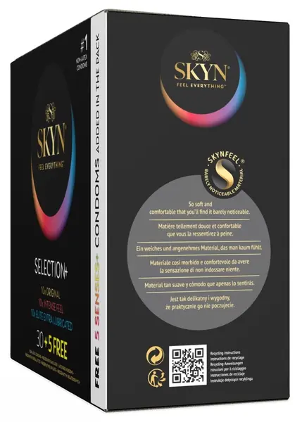 SKYN Selection+ Variety Pack 35 Latex-Free Vegan Condoms 53mm