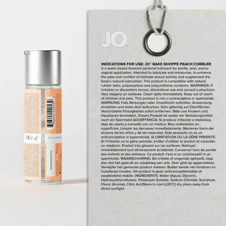 JO Bake Shoppe Peach Cobbler Water-Based Lubricant 60ml - Dessert Aroma