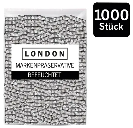 London Classic Transparent Condoms Silicone Lubricated 1000 pcs Regular 52mm