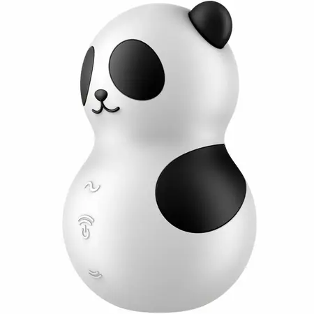 Satisfyer Pocket Panda Air Pulse & Vibration Device Black-White Compact