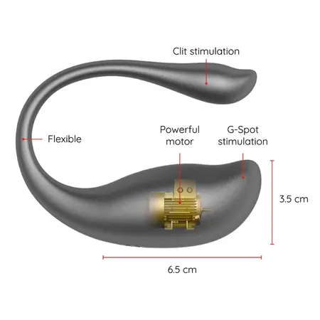 ONINDER Nairobi Vibrating Egg Black - App-Enabled Intimate Device, IPX7