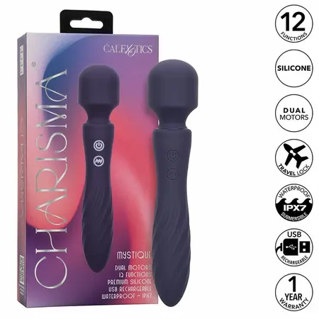 CalExotics Charisma Mystique Dual Motor Massager 21.5cm Purple Silicone