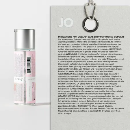 JO Bake Shoppe Frosted Cupcake Water-Based Lubricant 60ml Vanilla Aroma