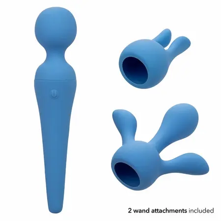CalExotics Couture Collection Wand Kit Blue - 10-Speed Silicone Massager