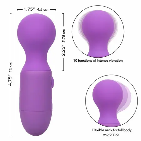 CalExotics First Time Rechargeable Intimate Massager 10 Modes Purple 12cm