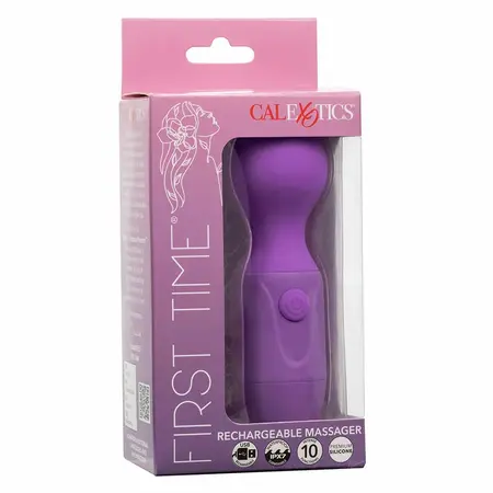 CalExotics First Time Rechargeable Intimate Massager 10 Modes Purple 12cm