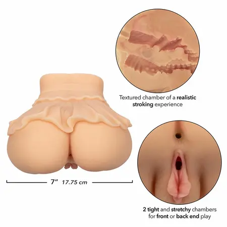 CalExotics The Peep Show Girl Dual Entry Pure Skin Intimate Device, Flesh, 1.4kg