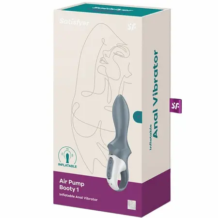 Satisfyer Air Pump Booty 1 Intimate Inflatable Vibrating System Grey