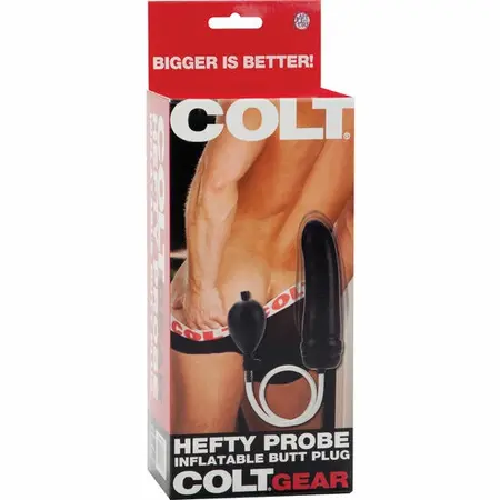 CalExotics COLT Hefty Probe Inflatable Silicone Plug Black 15.5cm