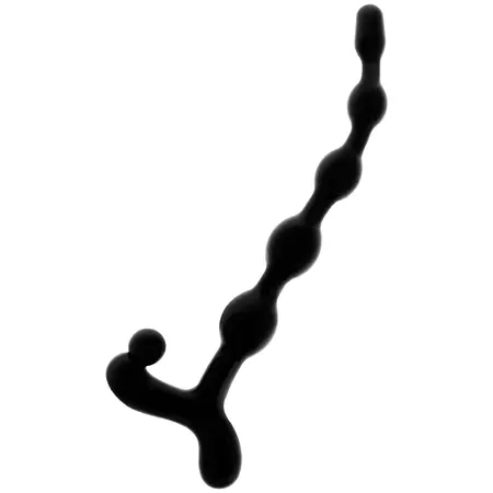 Addicted Toys Anal Bead Chain 22cm Black - Flexible Silicone System