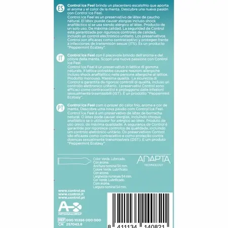 CONTROL Ice Feel Cool Effect Mint-Colored Condoms 10-Pack 53mm Lubricated