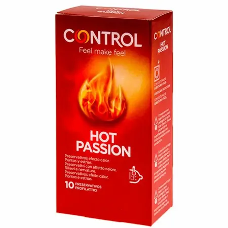 Hot Passion презервативи със затоплящ ефект, 53 мм, 10 бр.