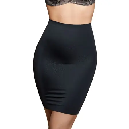 Bye Bra Light Control Skirt Invisible Black XL - Shaping Microfiber Underskirt