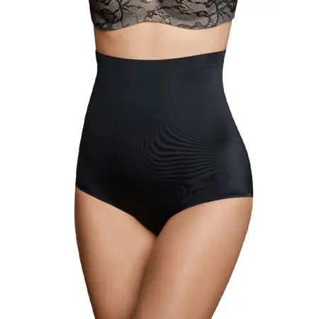 Bye Bra Estilo High Waist Seamless Panties Black XXL Lightweight